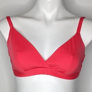 Calzedonia Cobey Coral Red V Neck Bikini Top L